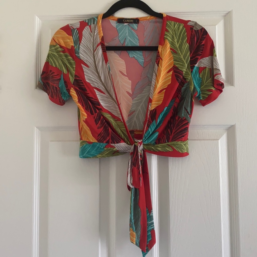 Tropical Tie-up Crop Top